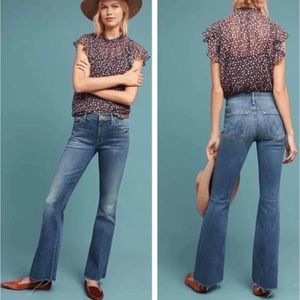 Mother The Weekender Fray Flared Leg Not Rough Enough Jeans Size 26